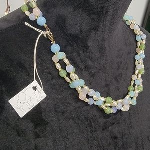 Pastel 3 strand necklace